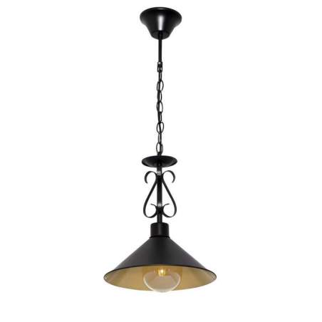 Lámpara de techo Azalea con casquillo E27 26x26cm negro/oro - 1