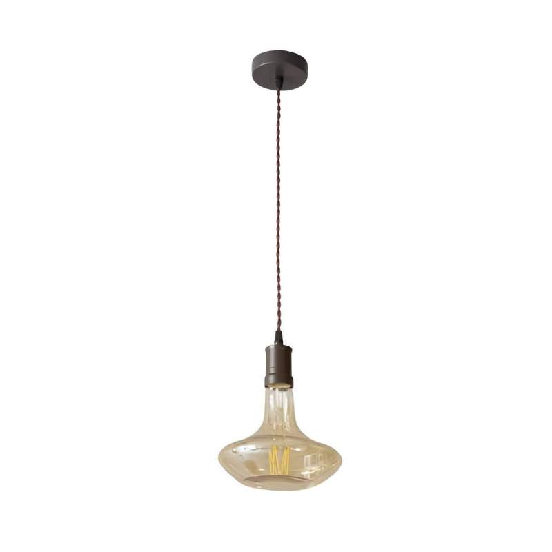 Lámpara de techo Dacio + 1 bombilla 8W E27 19x19cm marrón/ámbar - 1