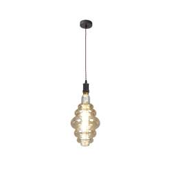 Lámpara de techo Loreto + 1 bombillas 8W E27 20x20cm marrón/ámbar - 2