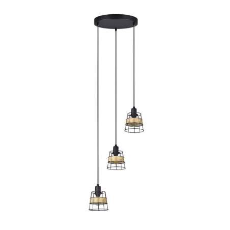 Lámpara de techo Burano con 3 casquillos E14 Regulable en negro - 1