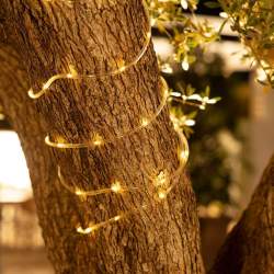 Guirnalda de luces LED solar para exterior de 11m - 2