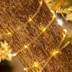 Guirnalda de luces LED solar para exterior de 11m - 3