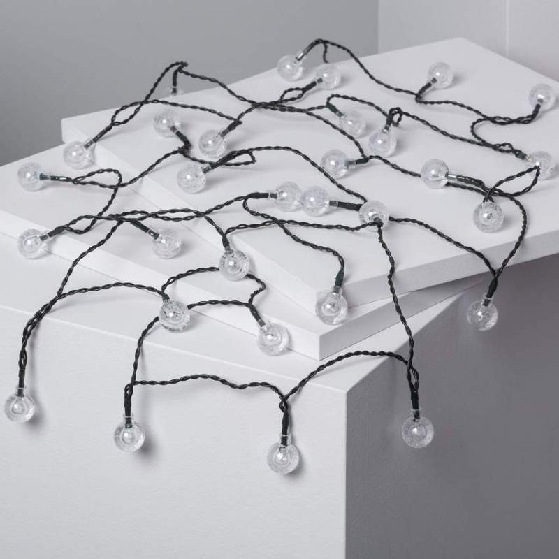 Guirnalda de luces LED solar para exterior de 5m con 30 Bolas - 1