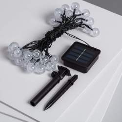 Guirnalda de luces LED solar para exterior de 5m con 30 Bolas - 7