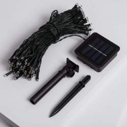 Guirnalda de luces LED solar para exterior de 12m - 8