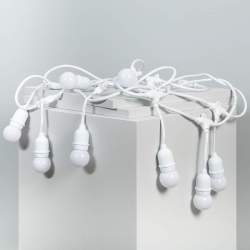 Kit Guirnalda de luces LED para exterior de 5,5m Blanco + 8 Bombillas de Colores - 1