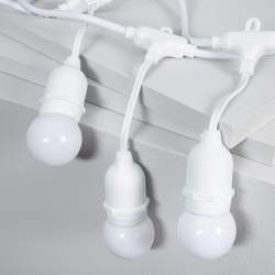 Kit Guirnalda de luces LED para exterior de 5,5m Blanco + 8 Bombillas de Colores - 3