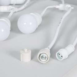 Kit Guirnalda de luces LED para exterior de 5,5m Blanco + 8 Bombillas de Colores - 5