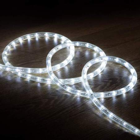 Manguera LED redonda para exterior corte cada 1m en Blanco Frío - 1