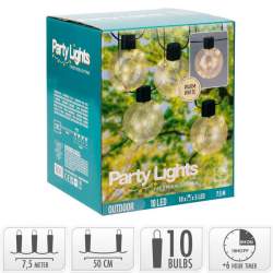 Guirnalda de luces LED para exterior con 10 Bombillas de 7,5m - 2