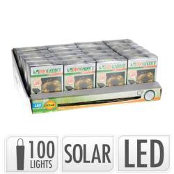 Guirnalda de luces LED solar para exterior de 12m RGB - 2