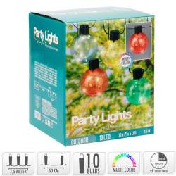 Guirnalda de luces LED para exterior con 10 Bombillas de 7,5m RGB - 2