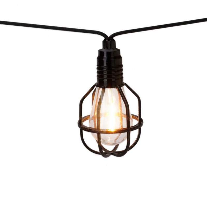 Guirnalda de luces LED para exterior Jaula con 10 Bombillas de 7,5m - 1