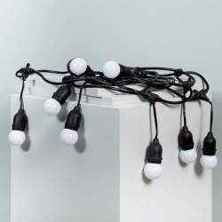 Kit Guirnalda de luces LED para exterior de 5,5m Negro + 8 Bombillas de Colores - 9