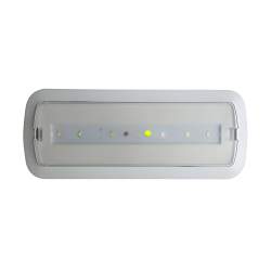 Pack 5 x Luz de emergencia LED de 3W perm/no perm con autotest - 2