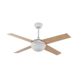 Ventilador de techo Dc Ciro Blanco 2 casquillos E27 con 4 Aspas Reversibles Blancas