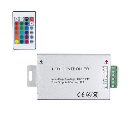 Controlador RGB Control Remoto IR 24 botones Tira LED 12/24V