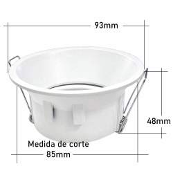 Ojo de buey redondo orientable blanco de pc