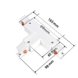Conector trifásico direito do tipo T