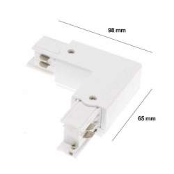 Conector carril LED tipo L Izquierda