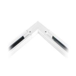 Conector de trilho LED tipo L trifásico direito