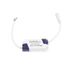 Candeeiro de tecto LED redondo plano prateado 12W