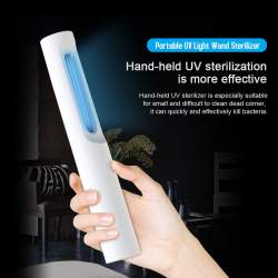 Lâmpada desinfetante UV-C portátil com bateria