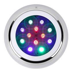 Foco Piscina LED Superficie RGBW 12W Inox
