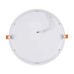 Candeeiro de tecto plano 24W redondo branco