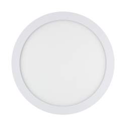 Candeeiro de tecto plano 24W redondo branco