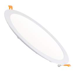 Candeeiro de tecto plano 24W redondo branco