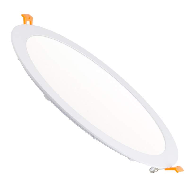 Candeeiro de tecto plano 24W redondo branco