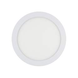 Candeeiro de tecto LED plano redondo branco de 18 W