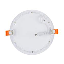 Candeeiro de tecto LED plano redondo branco de 18 W
