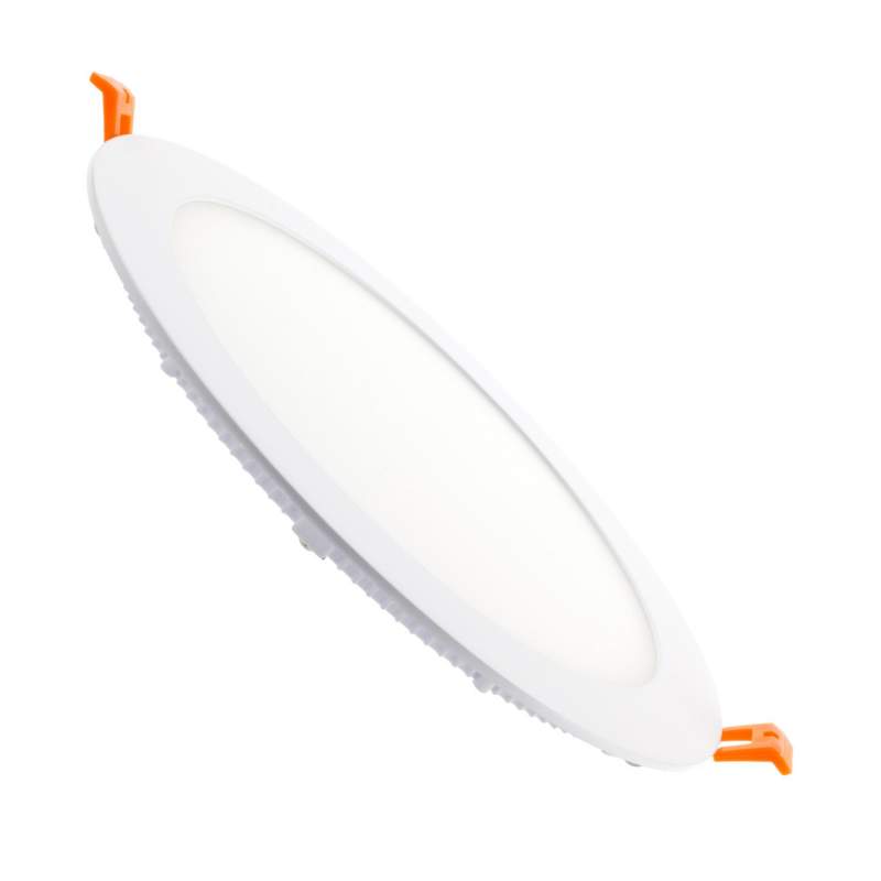 Candeeiro de tecto LED plano redondo branco de 18 W