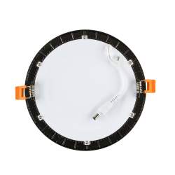Candeeiro de tecto LED redondo preto 18w