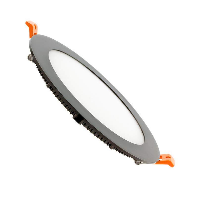 Candeeiro de tecto LED redondo preto 18w