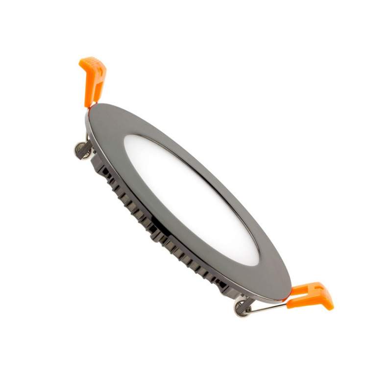 Candeeiro de tecto LED redondo preto 6w