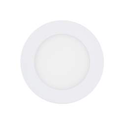 Candeeiro de tecto LED plano 6W redondo branco