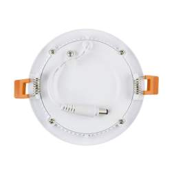 Candeeiro de tecto LED plano 6W redondo branco