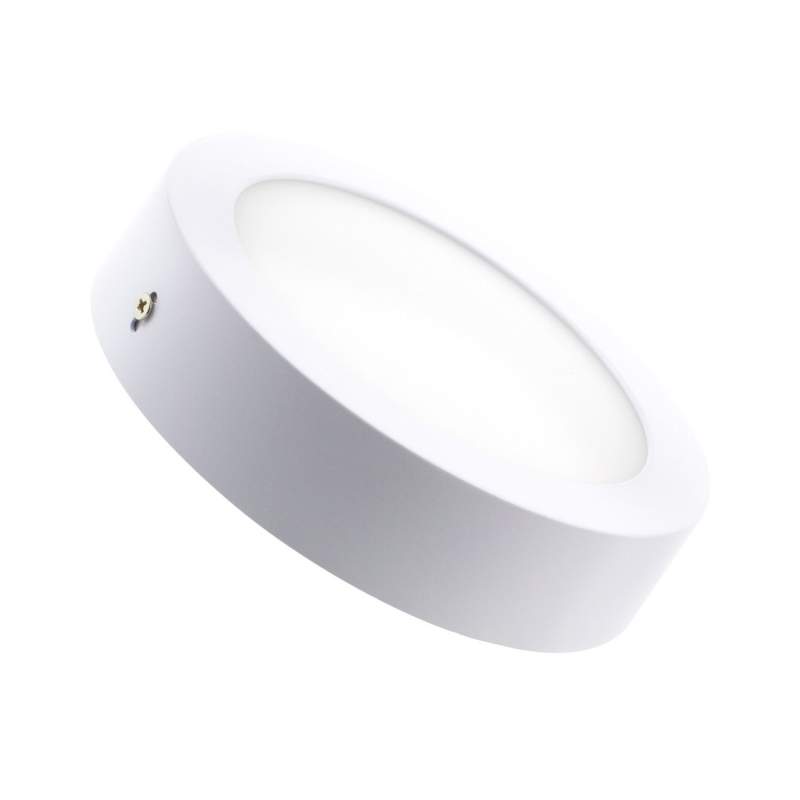 Candeeiro tecto LED de superfície redonda branca 18W