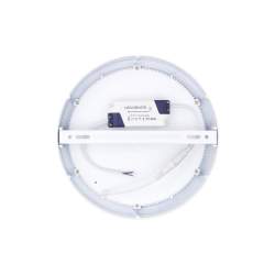 Candeeiro tecto LED de superfície redonda branca 12W