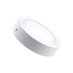 Candeeiro tecto LED de superfície redonda branca 12W