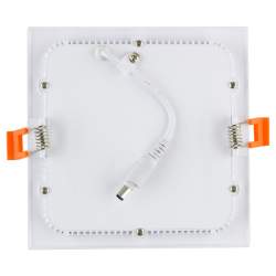 Candeeiro de tecto led plana quadrada branca de 18W