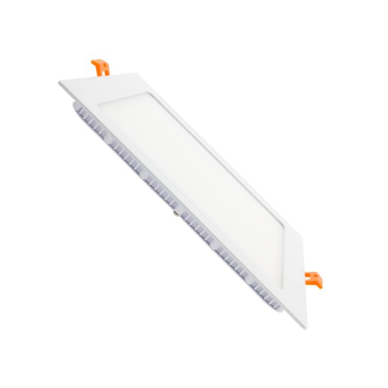 Candeeiro de tecto led plana quadrada branca de 18W