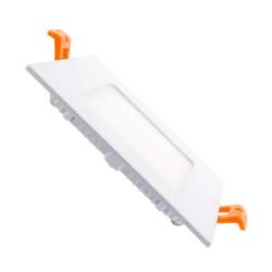 Candeeiro de tecto LED  plana quadrada branca 6W