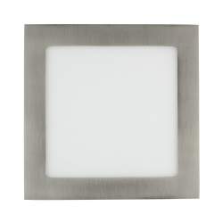 Candeeiro de tecto LED plana de 12 W quadrada prateada