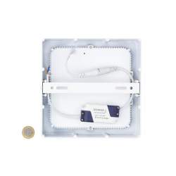 Plafon LED de de superfície quadrado branco de 12W