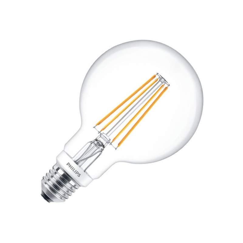 Lâmpada E27 LED vintage regulável filamento Philips G93 8W