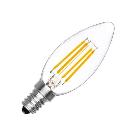 Lâmpada E14 LED vintage filamento de vela regulável 4W